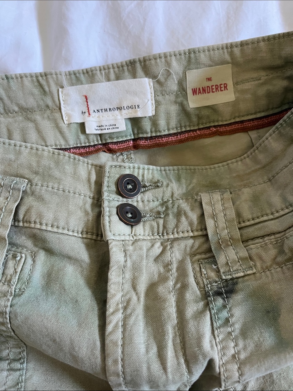 Anthropology the wanderer cargo pastel green painter artist pants - Picture 5 of 9